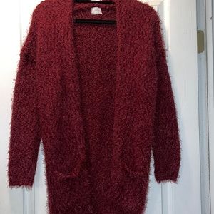 Open front long cardigan